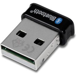 TRENDnet TBW-110UB Micro Bluetooth 5.0 USB-adapter, stöder grundläggande hastighet (BR), Bluetooth Low Energy (BLE), förbättrad datafrekvens (EDR), 100 m (328 fot.) Räckvidd, stöder Windows OS, svart