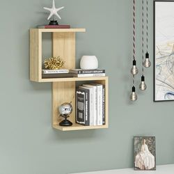 Sapphire Wandplank, 29,8 x 60 x 16,4 cm, 100% melamine gecoat, deeltjesbord, 18 mm dik, multifunctioneel hangrek voor country en moderne decoratie