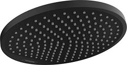 hansgrohe Crometta S soffione doccia, dimensioni 240mm, soffione a pioggia per montaggio a parete o a soffitto con 1 tipo di getto, nero opaco
