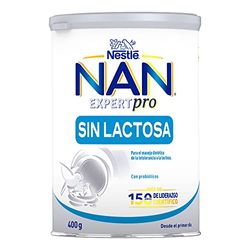 Nan Nestlé Sin Lactosa para Bebés, 6x400g