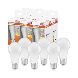 OSRAM LED STAR KLASSISK A100 LED LAMP til E27 Socket, Pear Shape, FR, 1521 Lumen, Warm White (2700K), Udskiftning til konventionelle 100W pærer, ikke dæmpbar, 6-pack