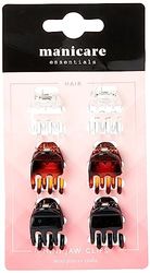 Manicare Lot de 6 mini pinces à cheveux antidérapantes, respectueuses des cheveux et du cuir chevelu, pour séparer les cheveux en sections, les décorer ou les attacher
