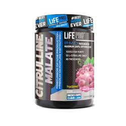 Life Pro Citrulina Malato 300g | Suplemento con Citrulina y Malato, Mejora Rendimiento Deportivo, Facilita Crecimiento Muscular y Mejora Resistencia, Sabor Frutos Rojos