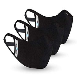 Safe+Mate x Case-Mate - Cloth Face Mask - Washable & Reusable - Adult L/XL - Cotton - with Filter - 3 Pack - Black