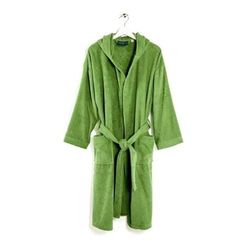 Caleffi Minorca Albornoz con Capucha, Verde, L Unisex Adulto