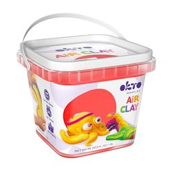 Okto - 900ml di argilla rossa secca all'aria per scolpire - Kit di argilla da modellare colorata - Argilla da modellare ideale per bambini - Argilla magica per progetti creativi e sculture