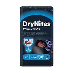 Huggies DryNites 2 x 30 sous-vêtements de nuit absorbants pour garçon 4-7 ans