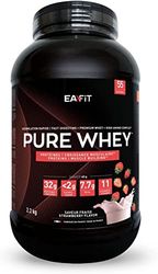 EAFIT Pure Whey - Fraise 2,2Kg - Croissance Musculaire - Protéines de Whey - Assimilation Rapide - Acides Aminés et des Enzymes Digestives - Complexe High Amino - Certifié Anti-Dopage