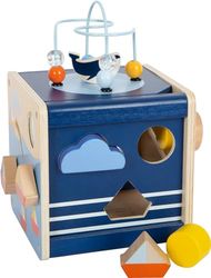Small Foot Cubo Gran Océano, Madera, Juego motricidad marítimo, para peques a Partir de 12 Meses, 12312 Juguete, Multicolor, Small