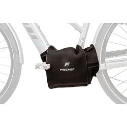 FISCHER 50383 Skyddsfodral för motorskydd, e-cykel mellanmotor, neopren, svart, skydd mot väta, damm och smuts, universell fastsättning
