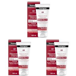Neutrogena Crème Corps et Visage Cica Baume avec Glycérine Végétale, Réparation Intense Pour Peaux Abîmées, 100ml (Lot de 3)