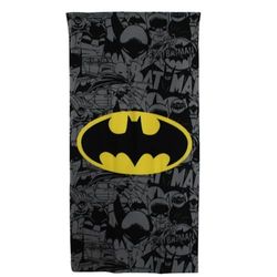 Asciugamano Batman, Ultraassorbente, Ideale per la Spiaggia o la Piscina, Design Supereroe, Nero, Taglia unica