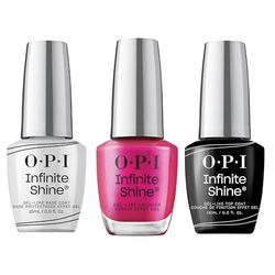 OPI Infinite Shine Long-wear Nail Polish, Gel-Like Nail Varnish with no UV lamp needed, 3-Step System for up to 11 days of vibrant colour, Base Coat & Nail Polish & Top Coat, Pompeii Purple, 3x 15ml
