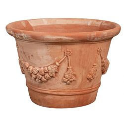 Biscottini vaso terracotta 71x71x49 cm | Vaso piccolo da esterno Made in Italy | Vasi da esterno in terracotta
