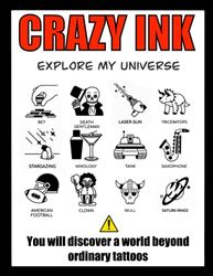 Crazy Ink: Over 1200 Extravagant and Out-of-the-Box Tattoos, Reserved for Adventurous Souls