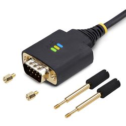 StarTech.com 2 m USB till seriell adapter/omvandlarkabel, COM-retention, FTDI, DB9 RS232, utbytbara DB9-skruvar/muttrar