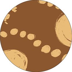 Bonateks, Runt digitalt tryckt musmatta, halkfri undersida, för kontor och hem, diameter: 22 cm