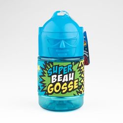 Personalised Children's Water Bottle with Straw - Super Beau Gosse