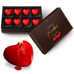 MikaMax Bougies en forme de bonbon en forme de cœur