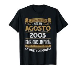 Agosto 2005 Vintage - Maglia 19 Compleanno Anni Uomo Donna Maglietta