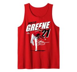 Hunter Greene | Cincinnati MLB Baseball Players | MLBHGR204M Tank Top
