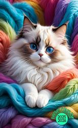 Pocket Calendar 2025-2026: Ragdoll Cat Cover, 24 Months Monthly Planner, Small Size 4*6.5 inches
