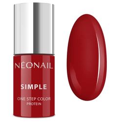 NÉONAIL Red Xpress UV Nail Polish 3-in-1 Simple One Step Colour Protein Spicy 8058-7, 7.2 ml