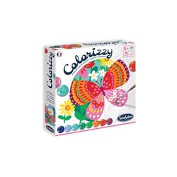 Sentosphere 3904504 Colorizzy, Malen nach Zahlen, Malset für Kinder, Schmetterlinge, Bastelset, Kreativ-Set, DIY, Multi