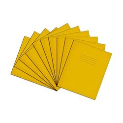 Rhino B - Quaderno, 200 x 165 mm, 48 pagine, confezione da 10, colore: Giallo