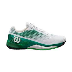 Wilson Rush PRO 4.0 Clay, Sneaker Uomo, White/Bosphorus/Classic Green, 43 1/3 EU