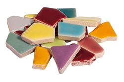 Rayher 14863990 Fun Ceramica Tessere Per Mosaico In Argilla Smaltata, Poligonali, 500G, Ca. 380 Pezzi, Colori Arcobaleno, Per Lavori Creativi E Fai-Da-Te, Interni Ed Esterni