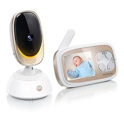 Motorola Comfort C45 Video Babyfoon met Pan & Zoom, Wi-Fi, 2.8 Inch Kleurendisplay, Nachtzicht, 2-wegs Audio en Temperatuur Sensor - Wit