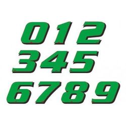 Puig Number 5 Stickers 115 mm (5 Pieces) Blue (Pack of 5)