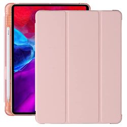 JSY Étui de Protection Ultra Fin pour iPad 9/8/7 génération (2021/2020/2019) avec Porte-Stylo et réveil Automatique Rose