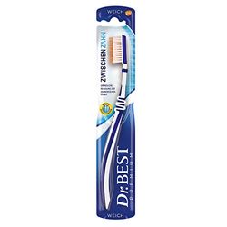 Dr.BEST Brosse à dents intermédiaire souple (1 pièce) pour un nettoyage en profondeur des espaces interdentaires