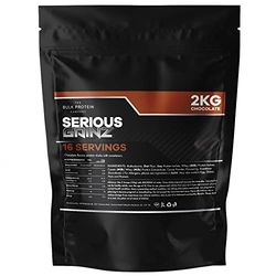 The Bulk Protein Company SERIOUS Gainz 2kg - Whey Protein Powder - Weight Gain, Mass Gainer - 30g Protein Powders - Bulk Protein Company (Chocolate, 2kg)