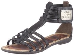 s.Oliver Casual 5-5-28602-28, Sandales Femme - Noir-TR-I3-4, 36 EU