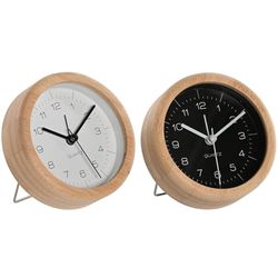RELOJ DESPERTADOR BAMBU 10X4,3X10 NATURAL 2 SURT.