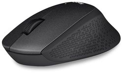 Logitech M330 Silent Plus draadloze muis, 2,4 GHz met USB-nano-ontvanger, 1000 DPI optische tracking, 3 knoppen, batterij met 24 maanden levensduur, pc / Mac / laptop / Chromebook - zwart
