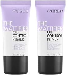 Catrice The Mattifier Oil-Control Primer, transparente, de larga duración, nutritiva, refinadora de poros, mate, vegana, sin aceite, impermeable, sin perfume, 1 unidad (30 ml) (Paquete de 2)