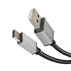 KabelDirekt Cavi Micro USB 2.0 – 2m, cavo di carica e cavo dati High Speed, adatti per smartphone e tablet con porta micro USB, colore nero/space grey