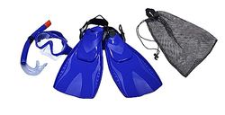 Rointrade Duikset (snorkel), uniseks, voor volwassenen, blauw, maat 38-42