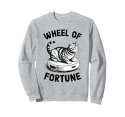 Wheel Of Fortune Robot Vacuum Cleaner Funny Cat Sweatshirt
