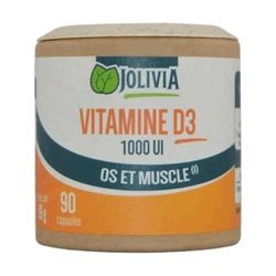 Vitamine D3 1000 UI - 90 capsules | Format Capsule | Complément Alimentaire | Fabriqué en France