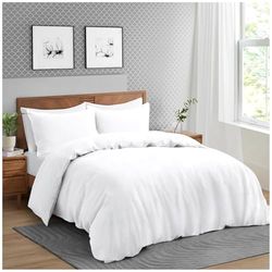 GC GAVENO CAVAILIA Parure de lit Super King Size avec Housse de Couette et taies d'oreiller en Microfibre (260 x 220 cm) - Blanc uni - Entretien Facile - Lavable