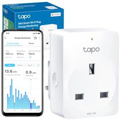 Tapo Mini Wi-Fi Smart Plug, Matter Certified Energy Monitoring, Voice Remote Control, Works with Alexa, Schedule & Timer, Simulated Home Presence, Alexa Plug (Tapo P110MA)