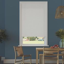 Mini Store occultant sans Fil – 58,4 cm de Large x 162,6 cm de Long – Blanc – Plus de 1 400 Tailles personnalisées à partir de 25 cm, Lattes en Vinyle durables de 2,5 cm, Fonctionnement Lisse, Stores