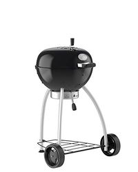RÖSLE No.1 Belly F50 Houtskool-kogelbarbecue, hoogwaardige houtskool-barbecue met instelbare luchttoevoer, deksel met scharnier, dekselthermometer, extra groot grilloppervlak en grote barbecuekamer