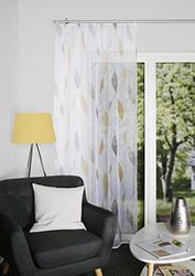 HOMEbasics - Cortina de Gasa Impresa Paolo - Ideal para Espacios de Vida Elegantes - fácil Montaje