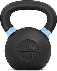 Yes4All QCG3 Peso Kettlebell rivestito in polvere, 16 kg, azzurro